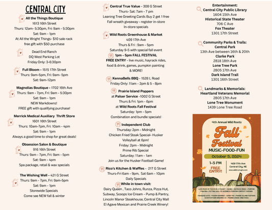 page 2 of the small town market days schedule.  PDF available in product description